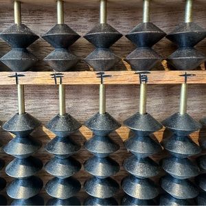 Vintage Wooden Japanese Abacus with Original Instructions